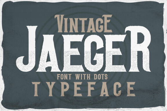 Jaeger font + 6 t-shirt designs
