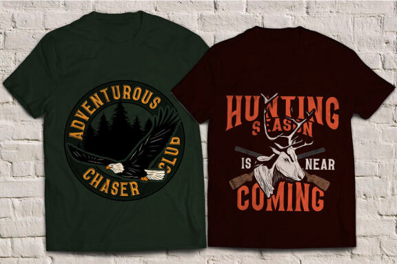 Jaeger font + 6 t-shirt designs