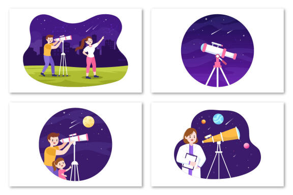 20 Astronomy Cartoon Illustration