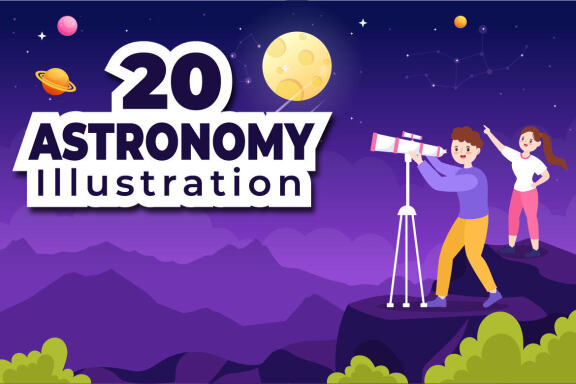 20 Astronomy Cartoon Illustration
