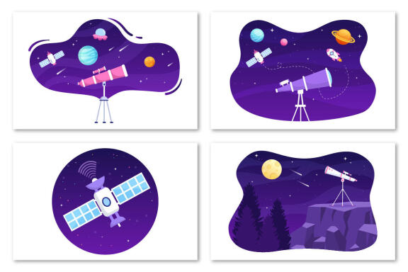 20 Astronomy Cartoon Illustration