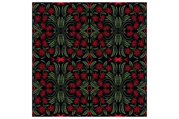 Folk Flowers Pattern Floral Print Ethnic Art