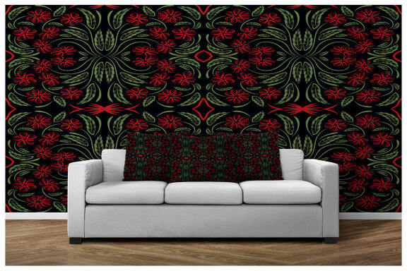 Folk Flowers Pattern Floral Print Ethnic Art
