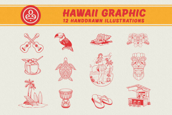 Hawaii - Vintage Illustrations