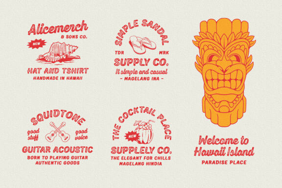 Hawaii - Vintage Illustrations
