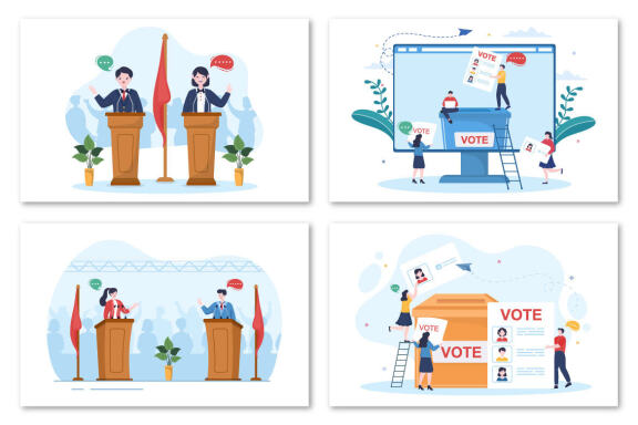 14 Political Candidate Design Illustration