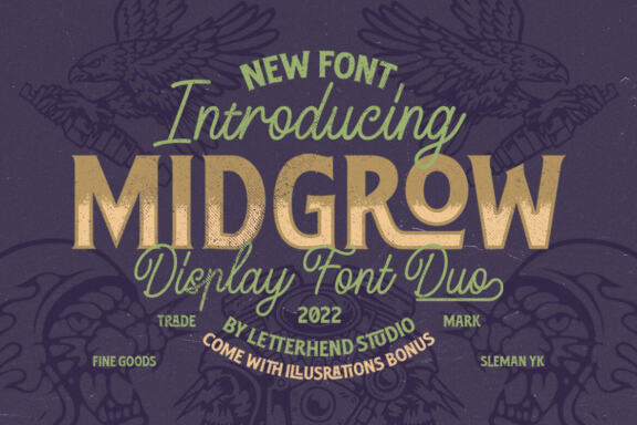 Midgrow Font Duo - Free Illustration