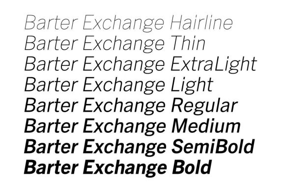 Barter Exchange Typeface