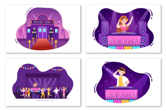 15 Night Club Illustration