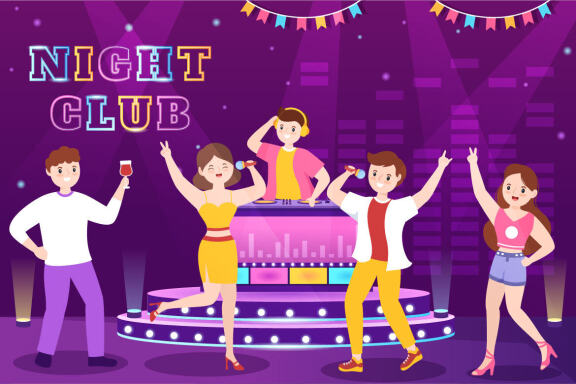 15 Night Club Illustration