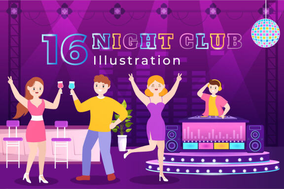 15 Night Club Illustration