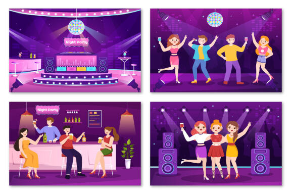 15 Night Club Illustration