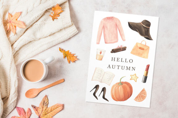 Watercolor Fall Autumn Fashion Clipart