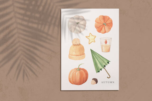 Watercolor Fall Autumn Fashion Clipart