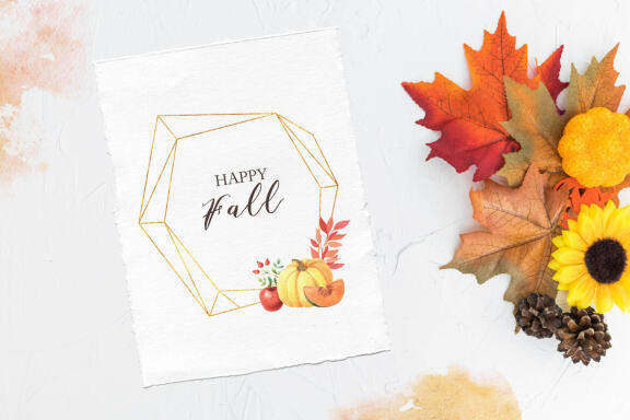 Watercolor Fall Autumn Harvest Clipart