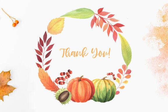Watercolor Fall Autumn Harvest Clipart