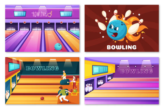 15 Bowling Game Illustration