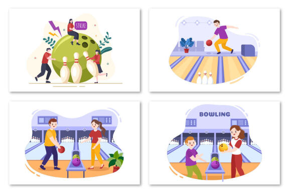 15 Bowling Game Illustration