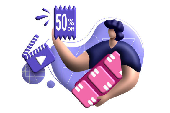 cashback coupon 3d rendering Illustration