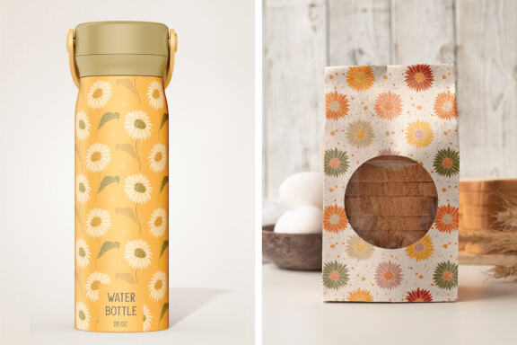 Happy Sunflowers Patterns and Illustrations