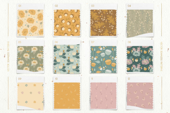 Autumn Harmony Patterns and Illustrations