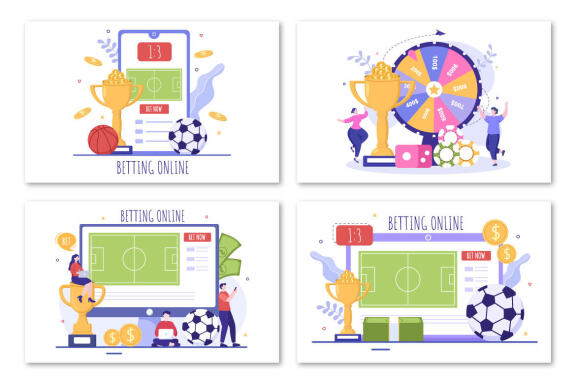 17 Online Betting Sports Game Illustration