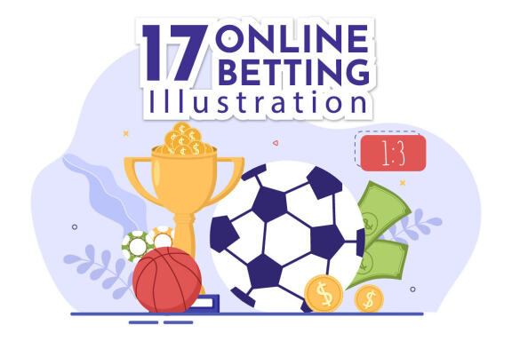 17 Online Betting Sports Game Illustration