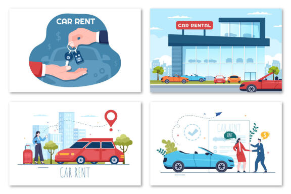 15 Car Rental Illustration