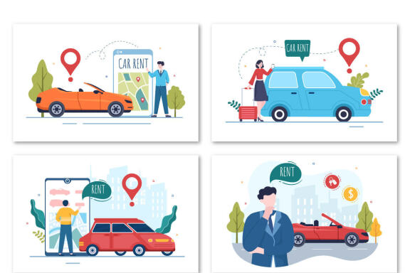 15 Car Rental Illustration