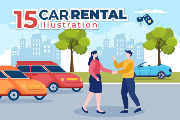 15 Car Rental Illustration