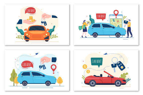 15 Car Rental Illustration