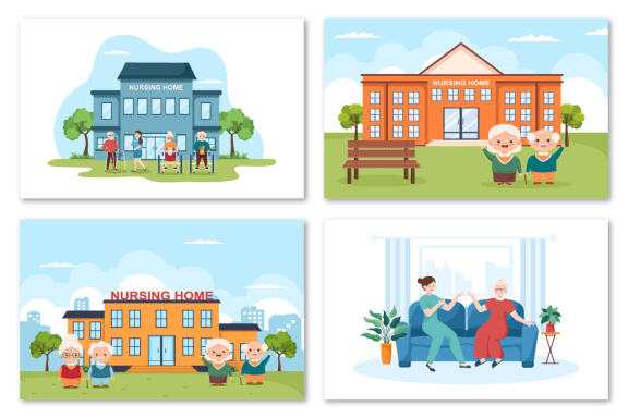 13 Elderly Care Services Illustration
