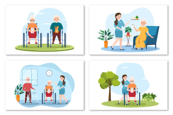 13 Elderly Care Services Illustration