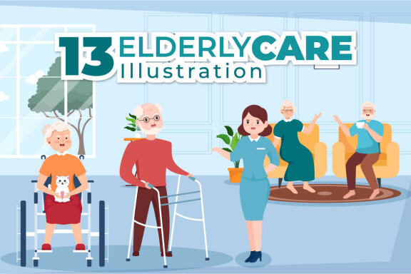 13 Elderly Care Services Illustration