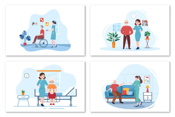 13 Elderly Care Services Illustration