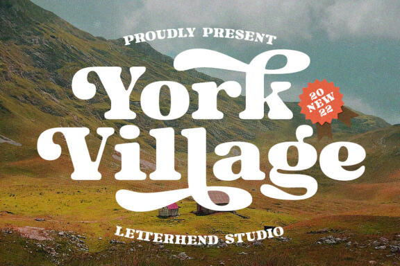 York village - Retro Display Font