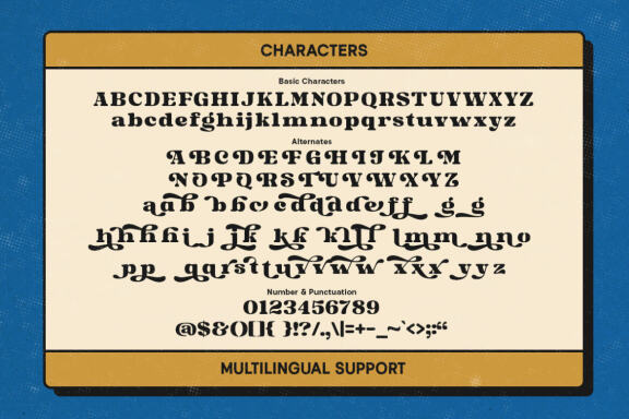 York village - Retro Display Font