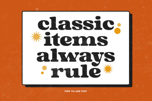 York village - Retro Display Font