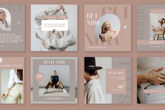 Aveline fashion woman - Instagram post template