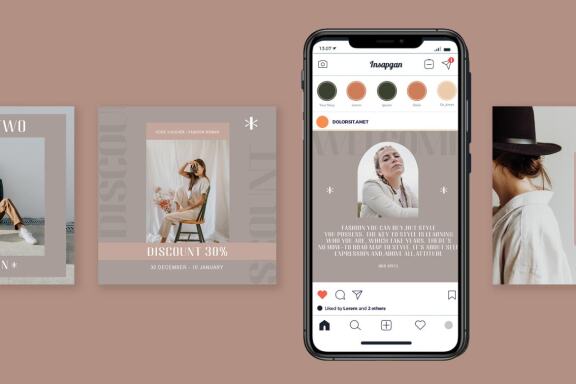 Aveline fashion woman - Instagram post template