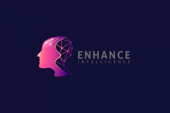 Modern Human Brain and Artificial Intelligence Logo