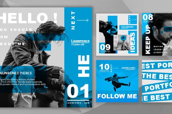 Laurence CV Resume - Instagram post template