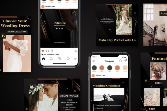 Delphine Wedding Organizer - Instagram post template