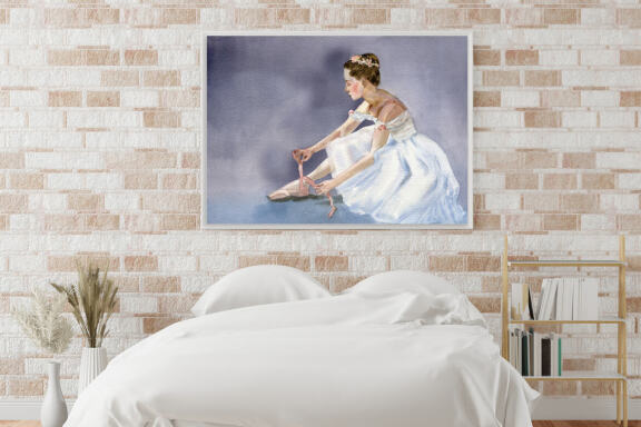 Ballerina - watercolor drawing, for printing and sublimation