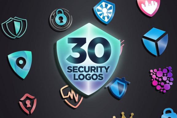 Set of 30 Security Logos