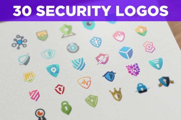 Set of 30 Security Logos