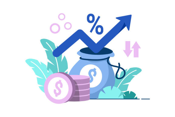 Inflation Business icon flat Illustration