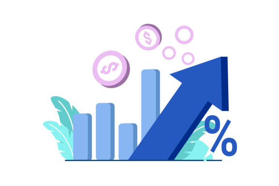 Inflation Business icon flat Illustration