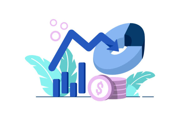 Inflation Business icon flat Illustration