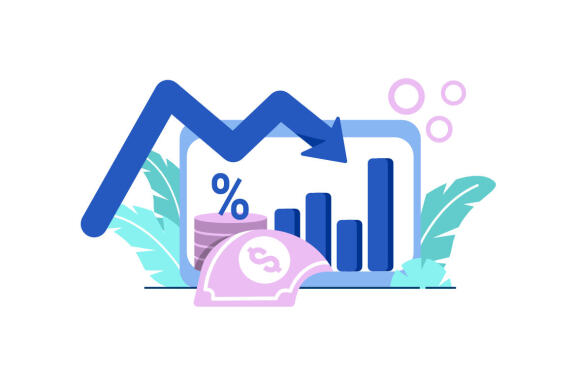 Inflation Business icon flat Illustration